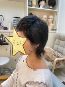 抗がん剤治療後の自毛をカットカラーでバランスよく整えて地毛デビュー