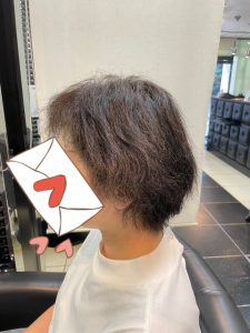 抗がん剤治療後の定番メニュー、カットカラー縮毛矯正でウィッグ卒業自毛デビュー