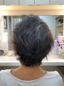 抗がん剤治療後のカットカラーストレートパーマでウィッグ卒業！